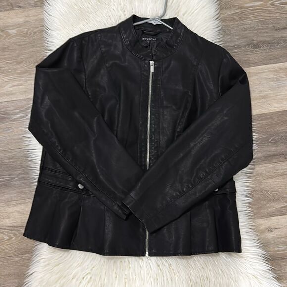 BACCINI FAUX LEATHER JACKET NWOT SIZE 2X - Picture 3 of 10